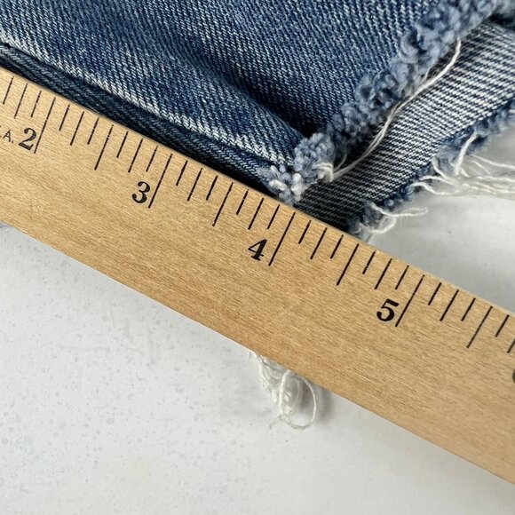 VTG Wrangler Shorts Men's 30* Blue Faded Cut Off Denim Jorts Talon Zipper Tag 32 - Picture 11 of 16